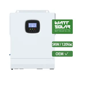 5kw hibrid güneş inverteri 48v Dc 110v-220v Ac bölünmüş faz Mppt güneş şarj regülatörü kapalı ızgara düşük frekans saf sinüs dalga