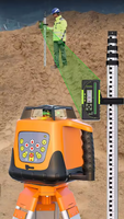 Niveau laser rotatif à 360 degrés, faisceau vert, auto-nivelant, instrument de nivellement laser pour la construction