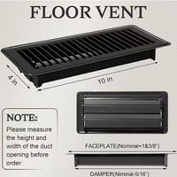 Grille de ventilation murale en acier galvanisé robuste Eayvent avec registre à lames opposées pour système CVC extérieur