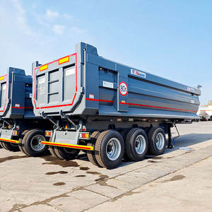 3 Axle Rear U-Shaped Dump Semi <b>Trailer</b> 40-100 Ton Cargo Capacity Steel Material Truck Tipper <b>Trailer</b> for Sale - Product Image 6