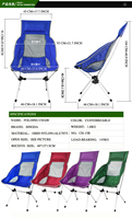 Chaise pliante, mobilier d'extérieur de Camping, en tissu ford, léger et facile à transporter, vente en gros