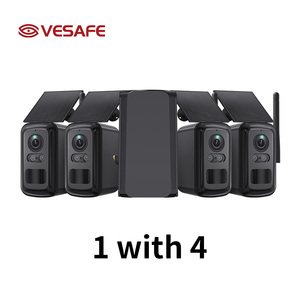 Vesafe Home Hub năng lượng mặt trời Camera an ninh không dây ngoài trời giám sát hệ thống nhà 4CH cam-kit thông minh báo động <span class=keywords><strong>PIR</strong></span> và con người phát hiện - Product Image 1