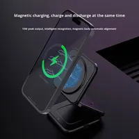 Chargeur sans fil compact pliable magnétique, écologique, en ABS, compatible avec les écouteurs Apple, la montre, multifonctionnel, rapide