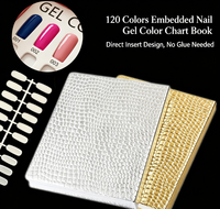 Organisateur d'échantillons en cuir PU rigide pour présentation de couleurs de gel d'ongles, accessoire pratique, livre de nuancier de couleurs pour ongles
