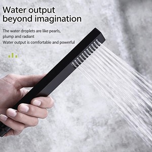 Stainless steel straight <strong>plate</strong> hand-held <strong>shower</strong> head with silicone outlet pressurized water <strong>shower</strong> head accessories - Product Image 5