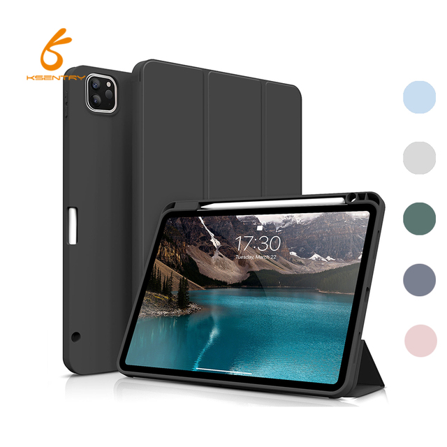 Baby Skin Feeling Tablet Cover Case With Pencil Holder Case Cover Stand PU Leather TPU Material Protective for iPad Pro 11