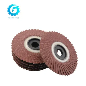 Aluminum oxide flap disk Sanding Grinding Wheel four inch flat emery cloth round one hundred blades