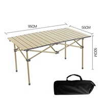 Table de pique-nique portable moderne en fer, imperméable, pour le camping, la plage, l'hôtel, le salon - Pliable pour une utilisation en cuisine et en extérieur