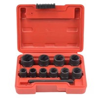 Kit de 10 extracteurs de écrous industriels à entraînement carré de 1/2 po en acier au carbone pour outils à percussion électriques OEM