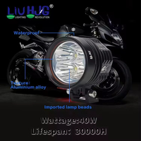 Feu de travail LED universel LIU HJG IP65 pour moto, camion, voiture, avec fonction DRL et feu antibrouillard ambre