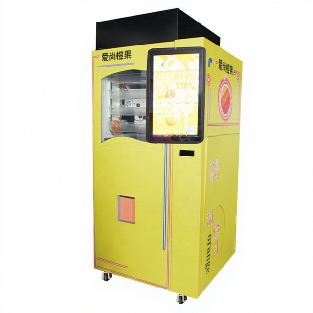 2025 New Design Automatic Coin Operate Fresh Orange Juicer Vending Machine with Touch Screen