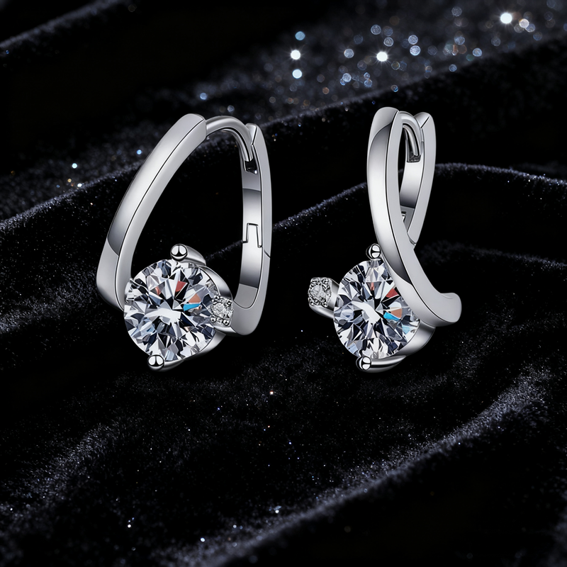 Luxury 925 Sterling Silver Square Round