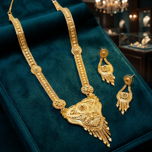 Wholesale 14K 18K 24K Gold Filled Forming Long Jewelry Set, Fashion Long Jewelry Set, Traditional Design Bridal Long Necklaces. - Product Image 3