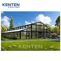 Carpa de Lujo KENTEN, Carpa Blanca Transparente Cerrada para Fiestas al Aire Libre, 40 x 60, 40x100, Carpas para Eventos de 40 por 100 para 100 a 500 Personas