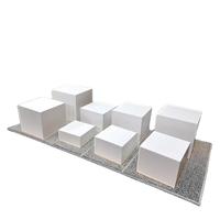 Support de présentation pliable portable blanc en plastique pour buffet de mariage, stand à desserts, décoration de mariage
