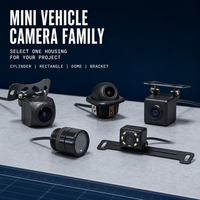 Caméra de recul HD 1080P pour voiture, mini caméra de recul avec vision nocturne, boîtier étanche, options de montage multiples