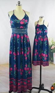 2019 las nuevas mujeres floral impreso familia juego vestido <span class=keywords><strong>de</strong></span> mamá y me trajes vestidos <span class=keywords><strong>de</strong></span> la hija <span class=keywords><strong>de</strong></span> madre - Product Image 4