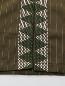 Africano etnico uomo 2 pezzi Sehe moda uomo Casual a righe ricamato Plus Size lungo stile etnico africano Dashiki - Product Image 5