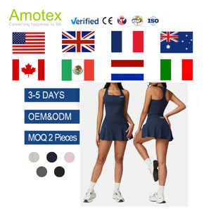 Pakaian Olahraga Pickleball Bra Olahraga Rok Tenis Logo Kustom Pakaian Olahraga Wanita Set <span class=keywords><strong>2</strong></span> Potong Golf Padel untuk Wanita - Product Image 1