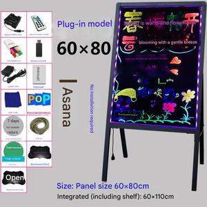 Publicidad Borrable <span class=keywords><strong>Neon</strong></span> LED Iluminado Tablero <span class=keywords><strong>de</strong></span> escritura Intermitente Sensorial LED Tablero <span class=keywords><strong>de</strong></span> dibujo - Product Image 5