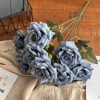 Offre Spéciale Soie Rose De Mariage Bouquet De Fleurs En Vrac 9 Têtes Soie Rose Bouquet De Fleurs Pour La Mariée