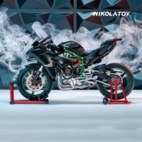 Modèle de moto Kawasaki H2R à l'échelle 1:12 en plastique, jouet décoratif créatif NIKOLATOY, grande taille