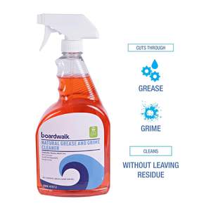 "Boardwalk 37612 12 Pack 32 oz Green Grease & Grime <b>Cleaner</b> <b>Spray</b> Bottle for Oil Stains" - Product Image 3