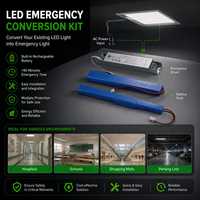 Kit de conversion d'urgence LED OEM CE 220V avec batterie Li-ion 3H et onduleur pour éclairage commercial
