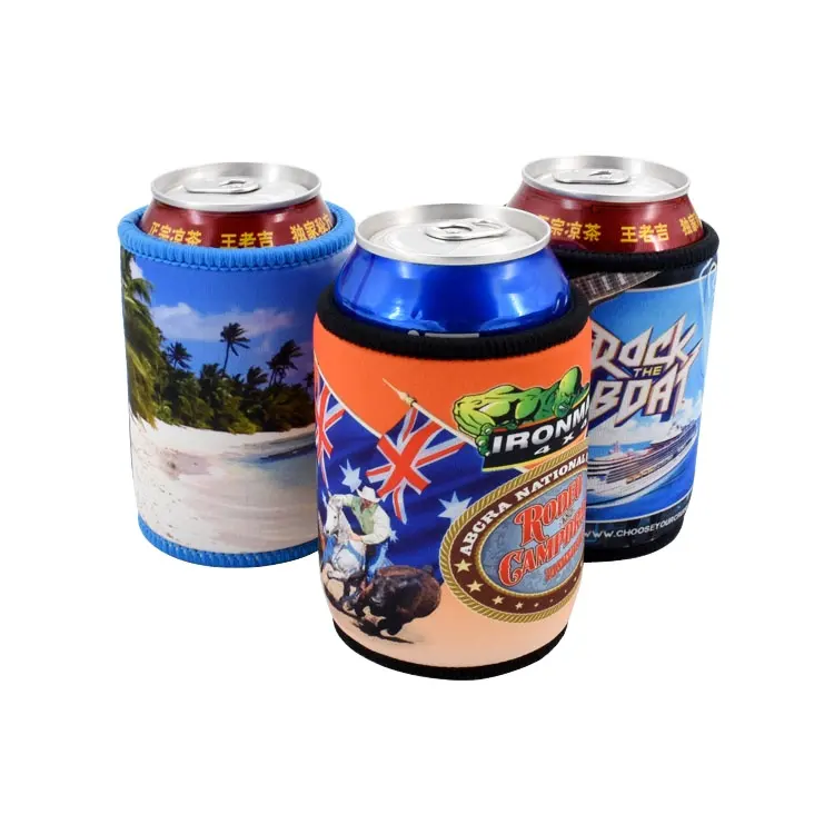 New fashion printed custom neoprene can cooler drink beer bottle sleeve stubby holder