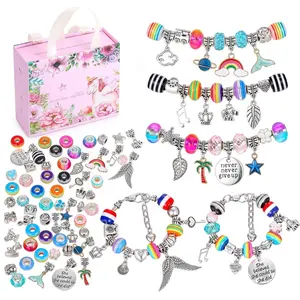 Grosir Hot Jewelry Set Charm Gelang Beads untuk Membuat Perhiasan Kit