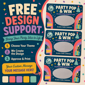 Cartes à gratter à prix instantané, impression sécurisée, design d'animation à données variables, taille personnalisée, thème de fête en couleur - Product Image 6