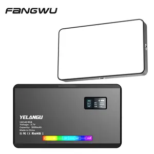 CRI95 + 2500-9000K LCD Display Cold Shoe LW140 RGB lampu Video fotografi isi Panel pencahayaan kamera untuk Vlog Streaming langsung