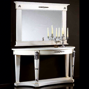 <span class=keywords><strong>Console</strong></span> vintage de luxe en bois <span class=keywords><strong>massif</strong></span> sculpté Consoles d'entrée de style classique faites à la main avec miroir pour le salon - Product Image 1
