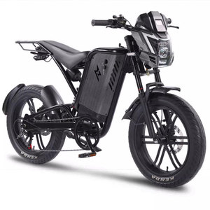 Moto rétro tout-terrain à pneus larges Mountain City, batterie au lithium, moteur avant, 40 km/h, XDZJ2, batterie au lithium XDZJ2 pour une autonomie longue durée - Product Image 2