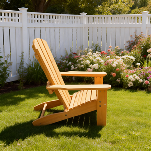 Adirondack <b>Chair</b> - Honey Luxury Grade Solid Wood Adirondack <b>Chair</b> - Weatherproof <b>Outdoor</b> <b>Lounge</b> <b>Chair</b> for Poolside & Backyard - Product Image 4