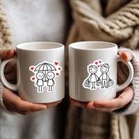 Autocollants populaires Baide Couple Stickman pour la Saint-Valentin, cadeau romantique pour déclaration d'amour, adhésifs DIY, imperméables, personnalisables, décoratifs