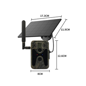 Nouvelle arrivée 4MP extérieur étanche panneau solaire surveillance piste caméra réseau avec vision nocturne pour la chasse - Product Image 5