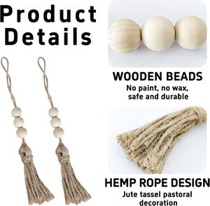 Adornos de flecos de borlas, adornos de macramé con cordón de algodón, borlas al por mayor, llaveros - Product Image 2