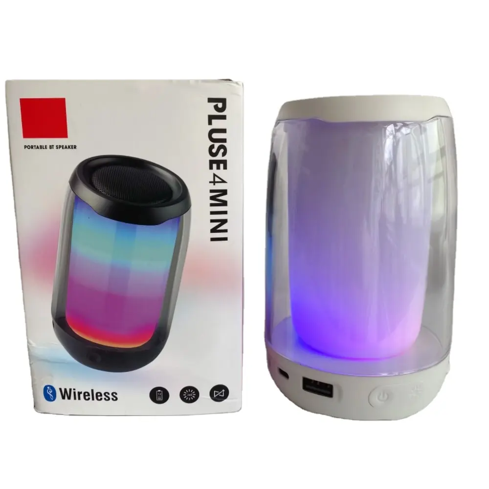 Plese4 Speaker Bluetooth Mini, penggantian L9 Bluetooth JL 5.0 Home Theater sistem Audio Desktop RGB untuk komputer