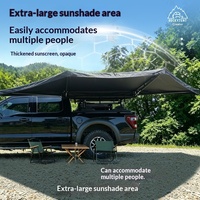 Auvent de camping multifonctionnel LED réglable en couleur, imperméable, résistant au soleil, épaissi, pour l'extérieur, toutes saisons, à montage rapide