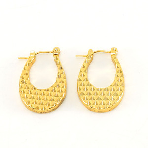 Zogxin Hoop Earrings 18K Gold Plated Geometric Design For Women Party Jewelry - Product Image 5