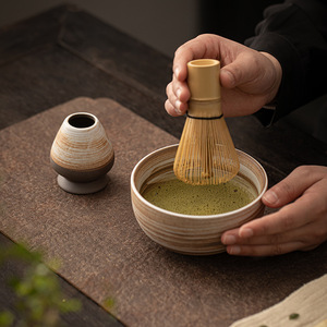 Service à thé Matcha en porcelaine écologique Japandi avec design Dynastie Song Hundred Operas, outils de cérémonie du thé - Product Image 1