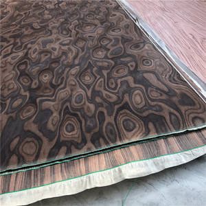 Chapa de Madera de Burl Negra Reciclada, Cortada en Rodajas, Chapa de Madera de Ingeniería de Lujo para Muebles, Chapa EV - Product Image 2