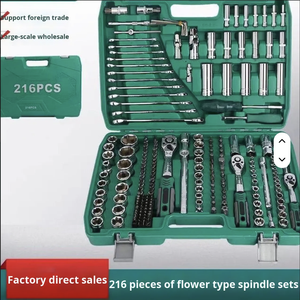 WKC 216-Piece Vertical Row Carbon Steel Combination Hand Operated Car Repair <b>Tool</b> Set 1 Year Warranty 10-60mm Drive Sockets WKC- - Product Image 5