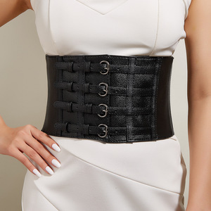 Usine Dames Rue Bretelles Style Super Large Extensible Corset Ceinture Décoration Femmes Noir Cinch <span class=keywords><strong>Taille</strong></span> Punk Ceinture - Product Image 2