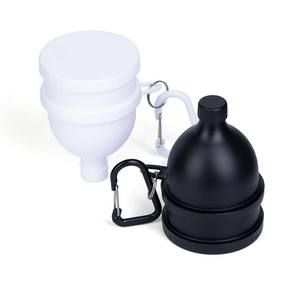 कस्टम लोगो पोर्टेबल प्लास्टिक जिम प्रोटीन फनल खेल फिटनेस प्रोटीन पाउडर कंटेनर कीचेन के साथ - Product Image 1