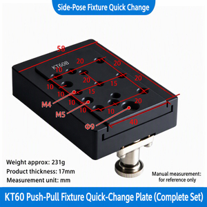 Plaque de fixation à changement rapide pour manipulateur robotique JD, outillage de positionnement latéral, de poussée et de traction, en alliage <span class=keywords><strong>d</strong></span>'aluminium, pour montage <span class=keywords><strong>d</strong></span>'effector final (EOAT) - Product Image 3