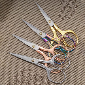 Tesoura Vintage de Precisão com Borda Lisa, Cabo de Liga de Zinco, Tesoura Mini Retro de Grau Industrial para Bordado em Aço Inoxidável - Product Image 3