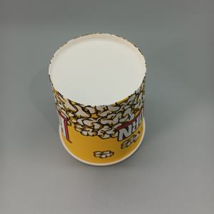 Cubo desechable económico de PE PLA con revestimiento a base de agua para palomitas, tazón de papel para envasado de alimentos - Product Image 2