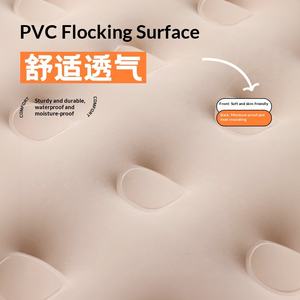 <span class=keywords><strong>Lit</strong></span> d'air gonflable automatique avec revêtement floqué épaissi, pour <span class=keywords><strong>camping</strong></span> en plein air, simple ou double, pour la sieste, pour les <span class=keywords><strong>personnes</strong></span> paresseuses, matelas de sol - Product Image 6